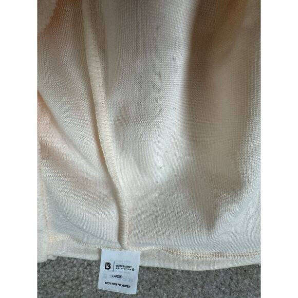 Buffbunny Light Fleece Yellow Hoodie in Love You A Latte Women’s Size Large - Picture 5 of 9
